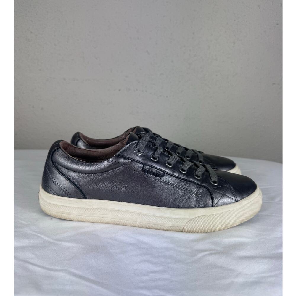 Taos Leather Plim Soul Lux Pewter Metallic Sneakers Womens Size 9.5